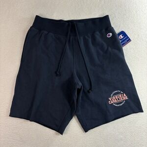 Champion Virginia Cavaliers Short Men L Blue Sweat Fleece Stretch University NWT